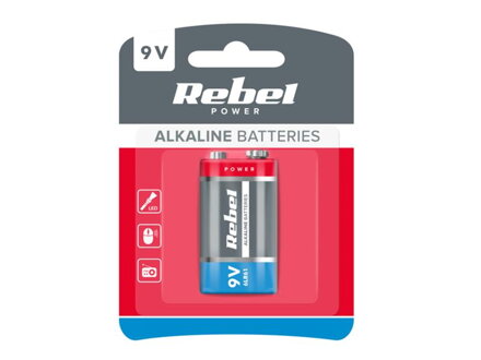 Batéria 6LR61 (9V) alkalická REBEL