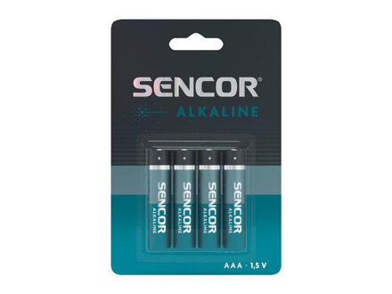 Batéria AAA (R03) alkalická SENCOR SBA Alkaline 4ks / blister