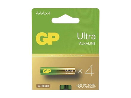 Batéria AAA (R03) alkalická GP Ultra 4ks