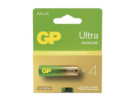 Batéria AA (R6) alkalická GP Ultra 4ks