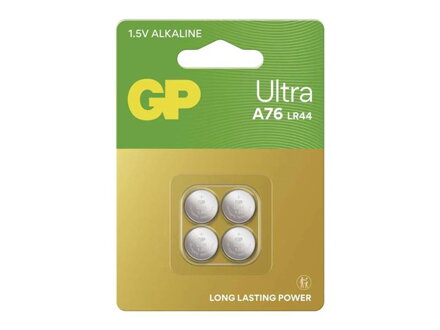 Batéria LR44 (A76U) GP Ultra alkalická 4ks