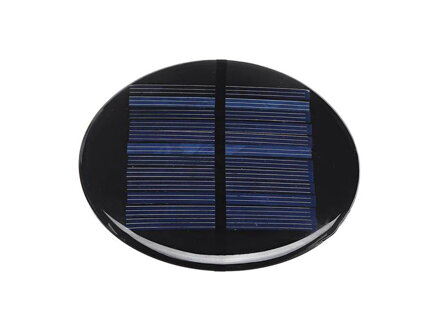 Fotovoltaický solárny panel mini 5V/110mA, polykryštalický, priemer 90mm