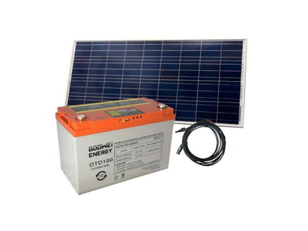 Solárny set batérie GOOWEI ENERGY OTD100 (100Ah, 12V) a solárny panel Victron Energy 115Wp/12V