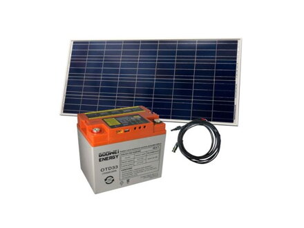 Solárny set batérie GOOWEI ENERGY OTD33 (33Ah, 12V) a solárny panel Victron Energy 115Wp/12V
