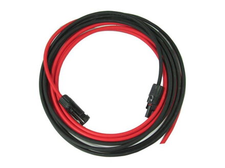 Solárny kábel 4mm2, červený+čierny s konektormi MC4, 2m