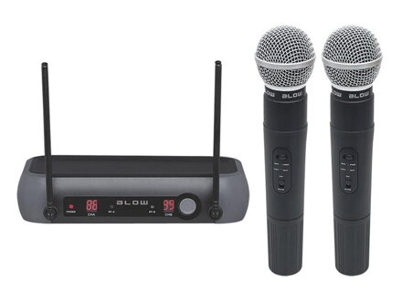 Sada bezdrôtových mikrofónov BLOW PRM 902 BLACK