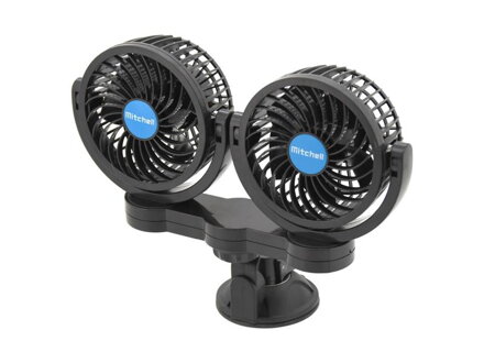 Ventilátor MITCHELL DUO 2x108mm 12V na přísavku