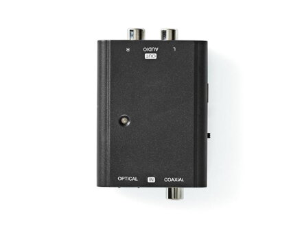 Prevodník 1x TOSLINK - 2x CINCH NEDIS ACON2509BK