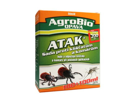 Sada proti kliešťom a komárom AgroBio Atak 200 ml