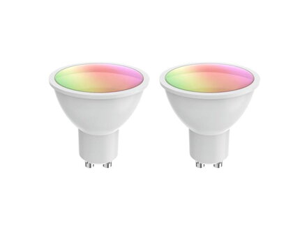 Smart sada LED žiaroviek GU10 5.5W RGB WOOX R9076/2 WiFi Tuya