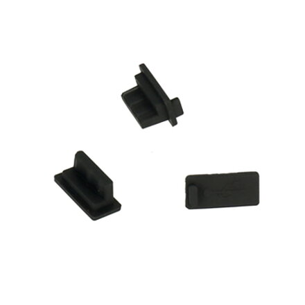 Záslepka pre konektor Micro USB 10ks Black