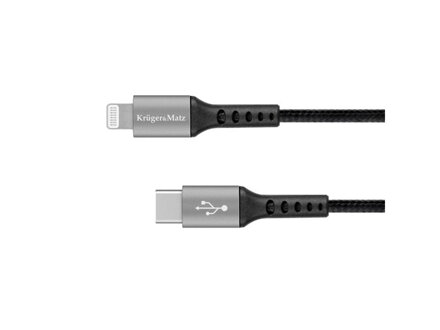 Kábel KRUGER & MATZ KM1267 USB-C/Lightning C94 MFi 1m Black