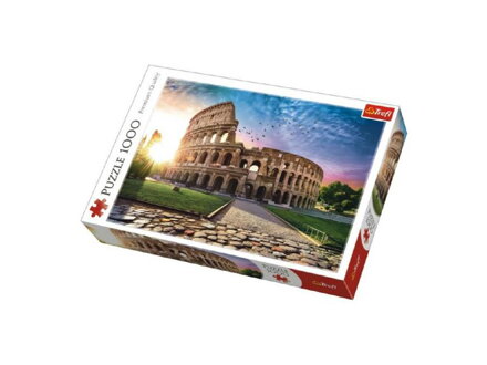 Puzzle TREFL Rím - preslnené Koloseum 1000 dielikov