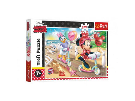 Puzzle TREFL Minnie na pláži 200 dielikov