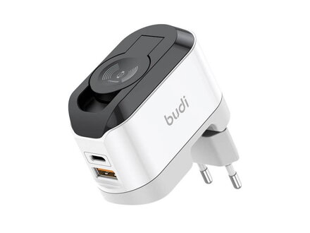 Adaptér USB BUDI 050619 s bezdrôtovým nabíjaním