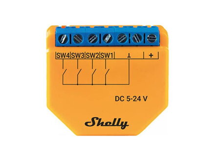 Smart Switch SHELLY PLUS i4 DC WiFi