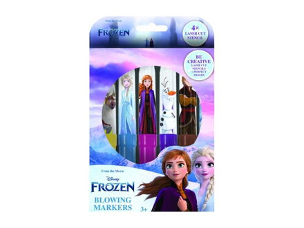 Fixy fúkacie so šablónami Frozen 6ks