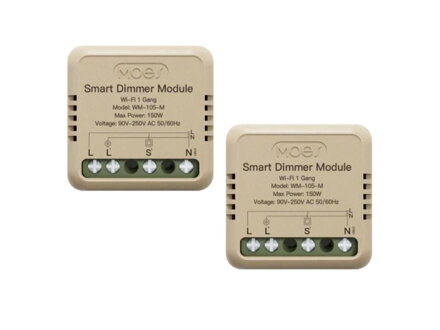 Smart ovládač osvetlenia MOES Switch Module MS-105B-M WiFi Tuya 2ks