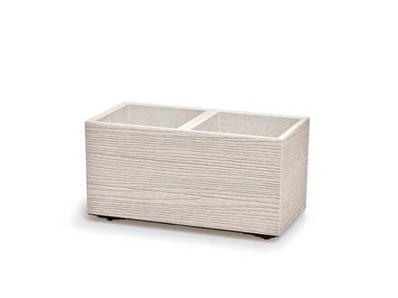 Kvetináč MADERA CASE ECO WOOD biely 57,7cm