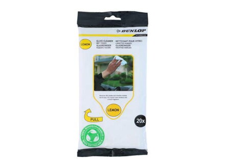 Vlhčené obrúsky na sklo DUNLOP Lemon 20ks