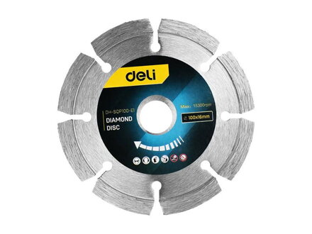 Kotúč pílový diamantový DELI EDH-SQP100-E1 100x16 mm