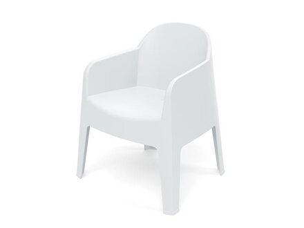 Stolička záhradná MILANE 680x600x805mm - biela