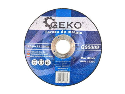 Kotouč řezný na ocel, 125x6x22,23mm, GEKO
