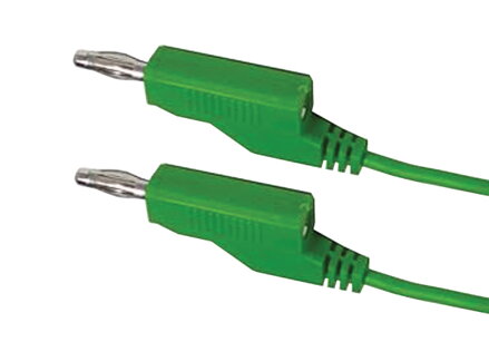 Propojovací kabel 0,35mm2/ 1m s banánky zelený