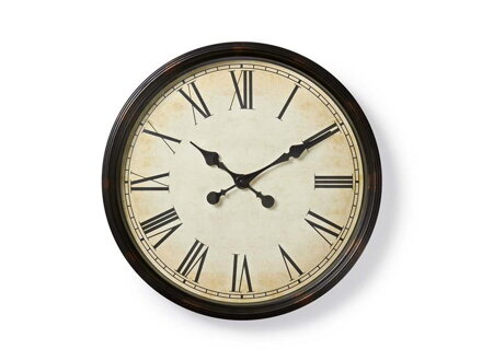 Hodiny analógové NEDIS RETRO STYLE CLWA008WD50BK 50 cm