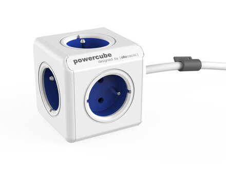Zásuvka PowerCube EXTENDED s káblom 1.5m modrá