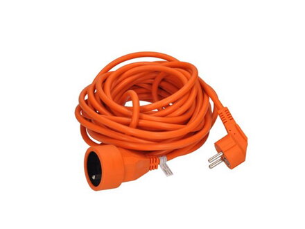 Prodlužovací kabel - spojka, 1 zásuvka, oranžová, 7m
