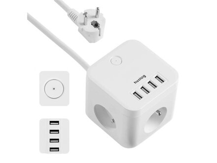 Predlžovací kábel HUSLOG EMX-190224 White 1,5m