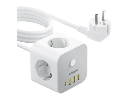 Predlžovací kábel BASEUS PowerCombo Cube White 1,5m