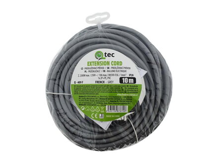Predlžovací kábel 1 zásuvka 10m QTEC Q-409F