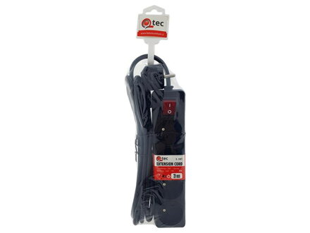 Predlžovací kábel 4 zásuvky 3m QTEC Q-358F s vypínačom