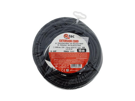 Predlžovací kábel 1 zásuvka 10m QTEC Q-369F