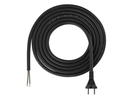 Flexo šnúra gumená 2x1,5mm 3m čierna