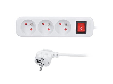 Predlžovací kábel 3 zásuvky 3m SOLIGHT PP12X