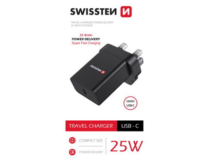 Adaptér cestovný pre iPhone/Samsung SWISSTEN 22045300 pre použitie zo SR vo Veľkej Británii