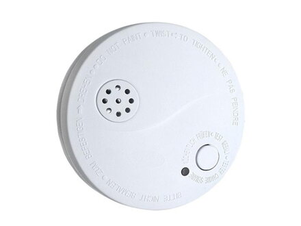 Detektor kouře + alarm, 85dB, bílý + 9V baterie