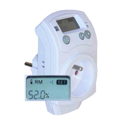 Hygrostat (vlhkoměr) HH-810 zásuvkový pro ovládání odvlhčovačů nebo zvlhčovačů
