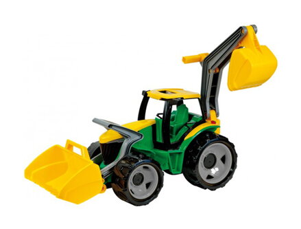 Traktor LENA sa lyžicu a bagrom 65 cm zelená