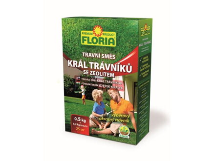 Zmes trávne FLORIA Kráľ trávnikov 0.5 kg + 200 g zeolit