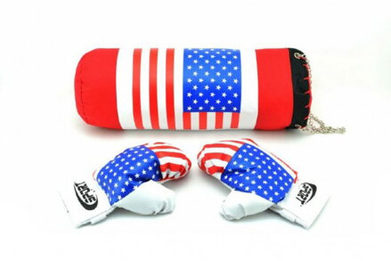Vrece boxovacie TEDDIES USA detský + rukavice