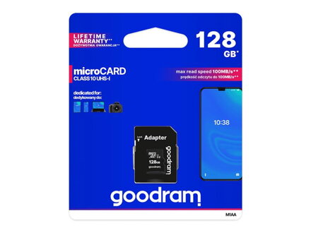 Karta paměťová GOODRAM microSD 128 GB UHS-I s adaptérem
