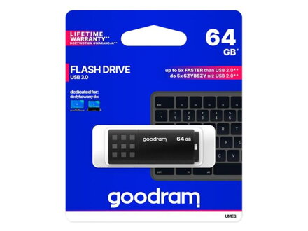 Flash disk GOODRAM USB 3.0 64GB čierna