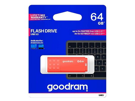 Flash disk GOODRAM USB 3.0 64GB oranžová