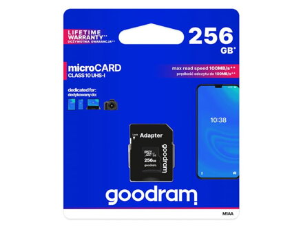 Karta pamäťová GOODRAM micro SD 256 GB s adaptérom