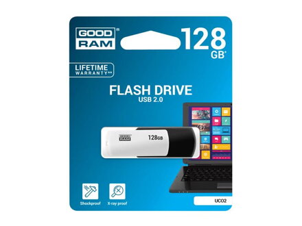 Flash disk GOODRAM USB 2.0 128GB bielo-čierny