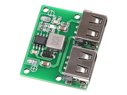 Napájací modul, step-down menič 5V/3A, 2x USB